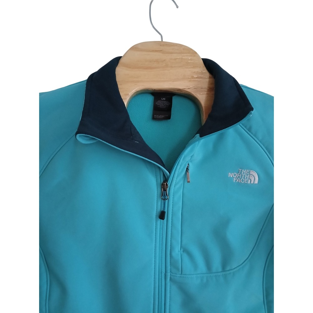 The North Face Teal Women's Apex Bionic Softshell Full Zip Jacket Large